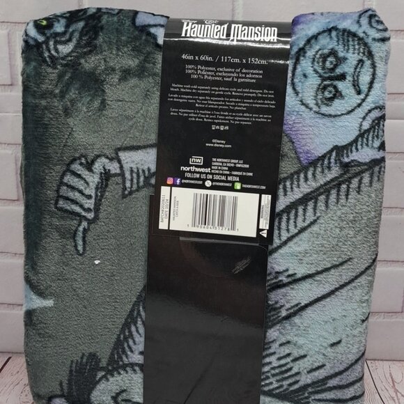 Disney The Haunted Mansion Hitchhiking Ghosts Soft Throw Blanket 46" x 60" New - Picture 5 of 7